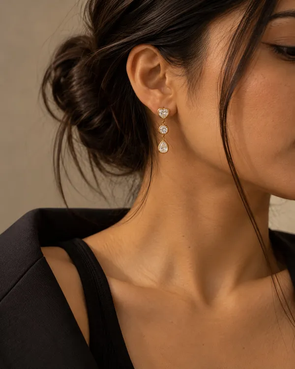 Triple_Bezel_CZ_Heart_Drop_Earrings