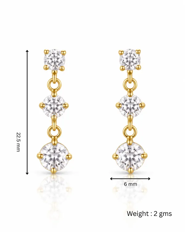 Gold_Stainless_Steel_Triple_Cz_Drop_Earrings_For_Women