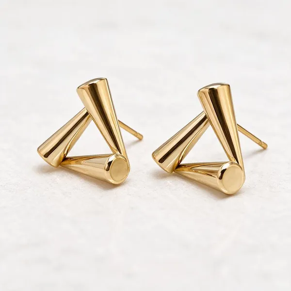 Gold_Stainless_Steel_Triple_Spike_Geometric_Stud_Earrings_For_Women