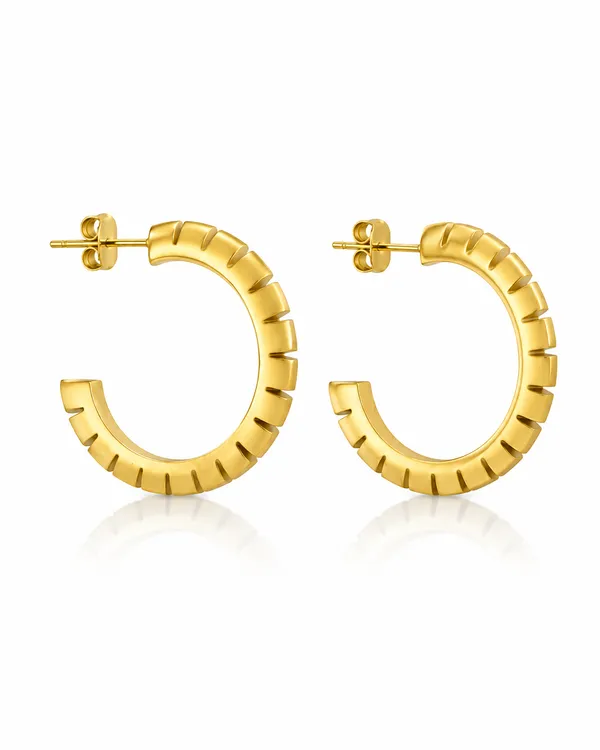 Gold_Stainless_Steel_Vector_Grooved_Hoop_Earrings_For_Women