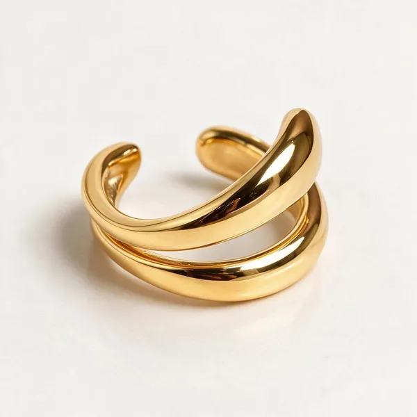 Gold_Stainless_Steel_Double_Arc_Sculptural_Ear_Cuff_For_Women