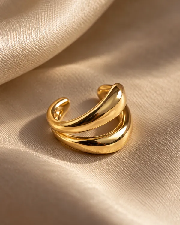 Gold_Stainless_Steel_Double_Arc_Sculptural_Ear_Cuff_For_Women