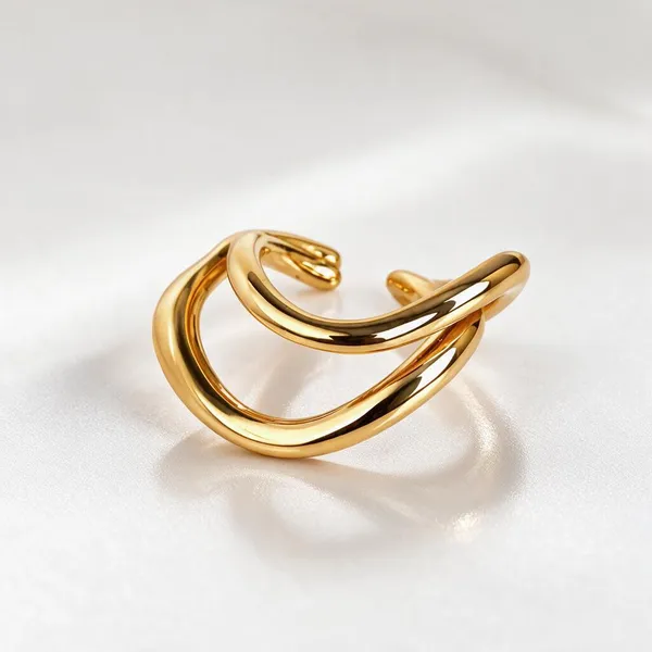 Gold_Stainless_Steel_Fluid_Wave_Ear_Cuff_For_Women