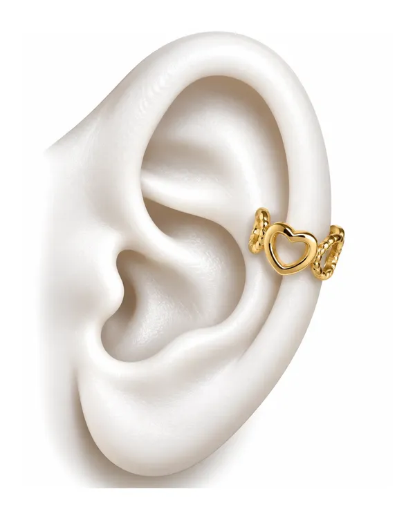 Gold_Stainless_Steel_Linked_Open_Heart_Ear_Cuff_For_Women