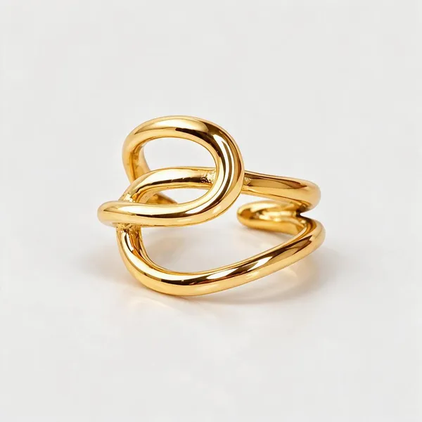 Gold_Stainless_Steel_Looped_Orbit_Ear_Cuff_For_Women