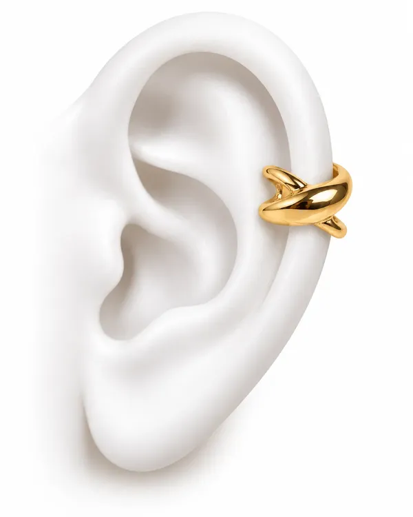 Molten_Dome_Sculptural_Ear_Cuff