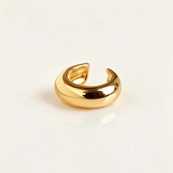 Gold_Stainless_Steel_Smooth_Domed_Ear_Cuff_For_Women