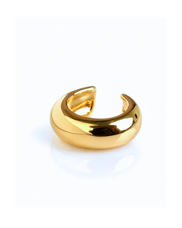 Gold_Stainless_Steel_Smooth_Domed_Ear_Cuff_For_Women