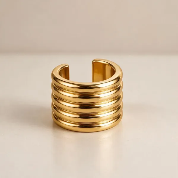 Gold_Stainless_Steel_Stacked_Ridge_Ear_Cuff_For_Women