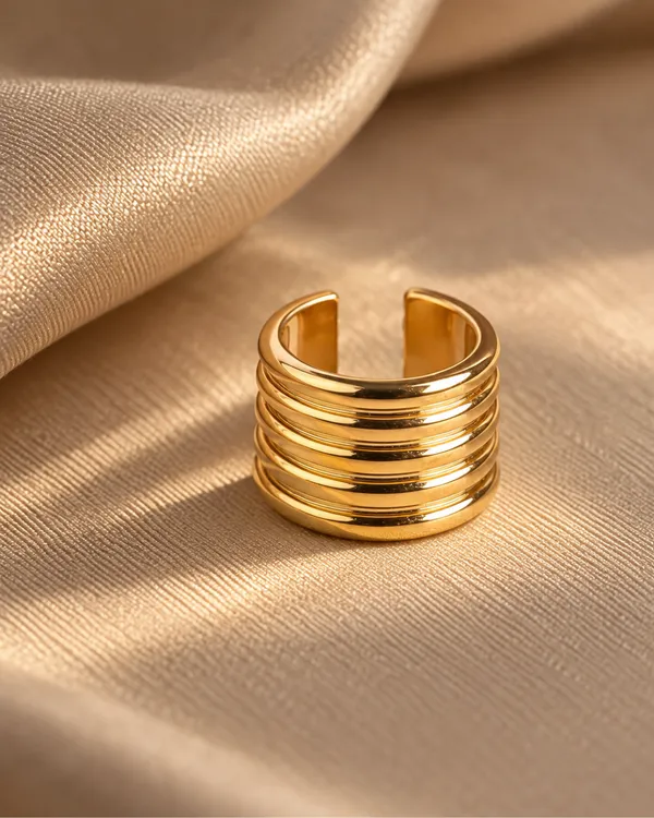 Gold_Stainless_Steel_Stacked_Ridge_Ear_Cuff_For_Women