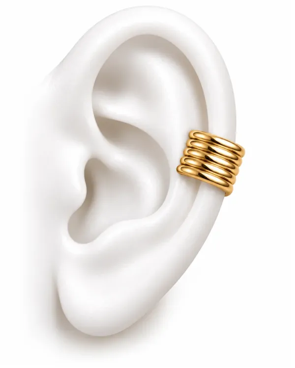Gold_Stainless_Steel_Stacked_Ridge_Ear_Cuff_For_Women