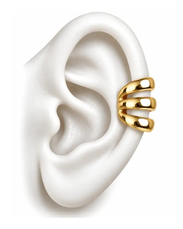 Gold_Stainless_Steel_Triple_Band_Polished_Ear_Cuff_For_Women