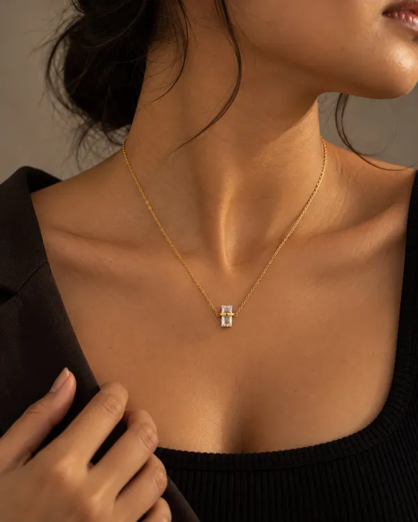 Baguette_CZ_Frame_Slider_Necklace