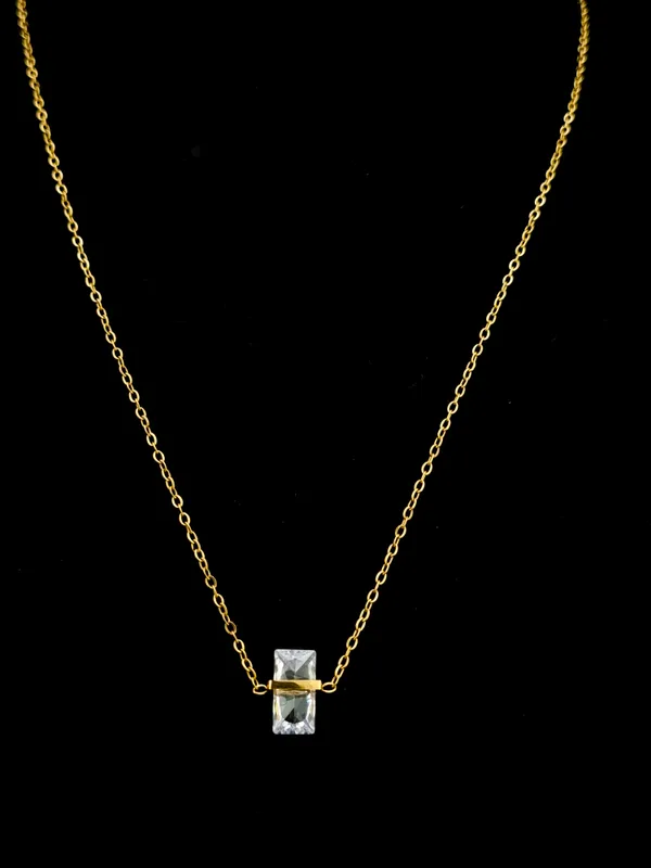 Baguette_CZ_Frame_Slider_Necklace