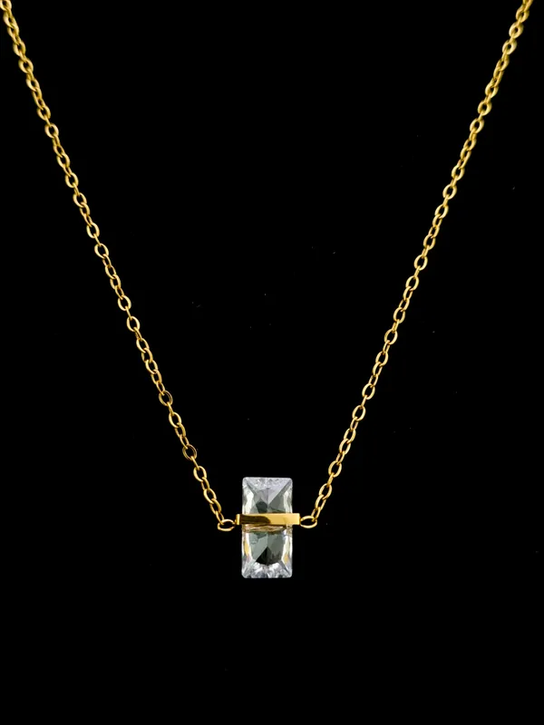 Gold_Stainless_Steel_Baguette_Cz_Frame_Slider_Necklace_For_Women