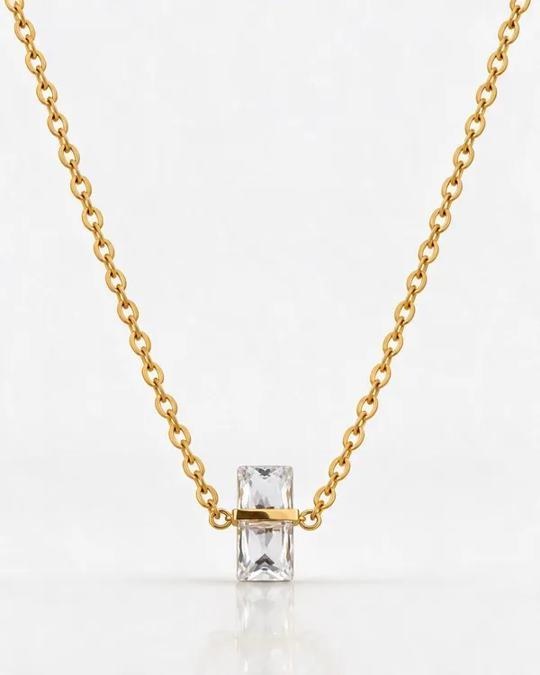Gold_Stainless_Steel_Baguette_Cz_Frame_Slider_Necklace_For_Women