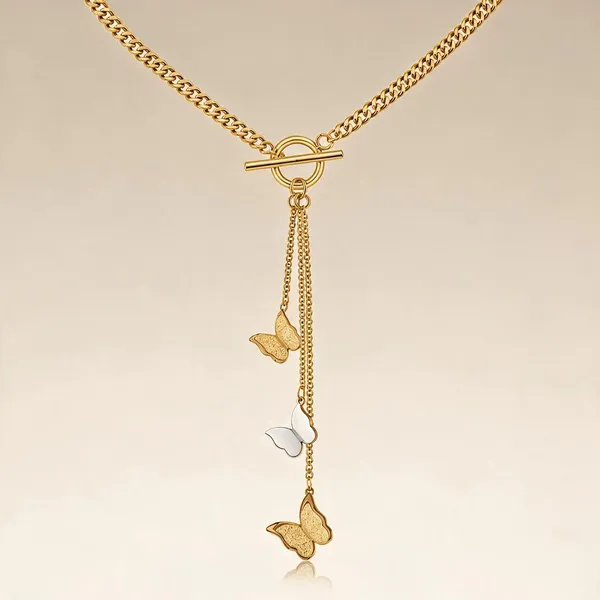 Gold_Stainless_Steel_Butterfly_Cascade_Lariat_Necklace_For_Women