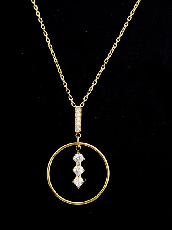 CZ_Trio_Circle_Drop_Pendant_Necklace