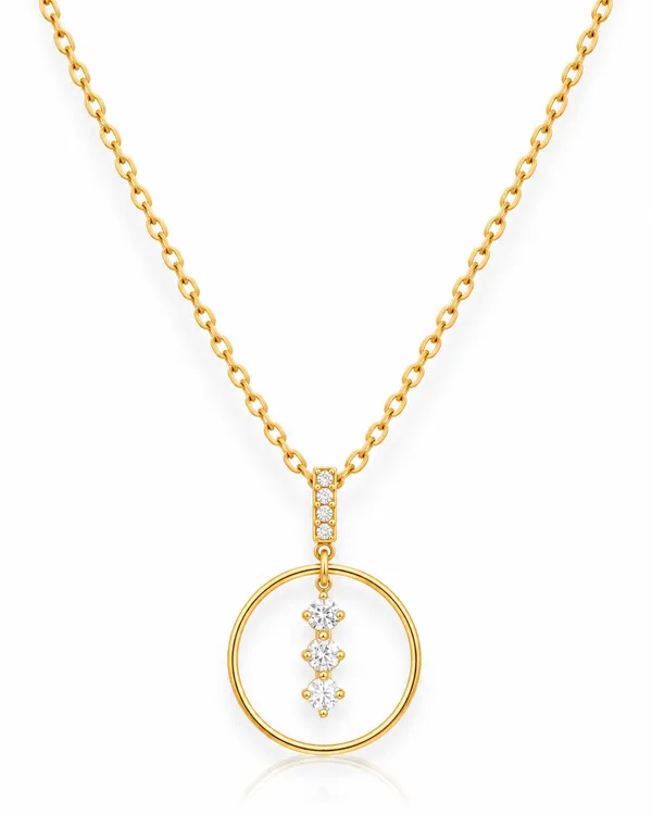 CZ_Trio_Circle_Drop_Pendant_Necklace