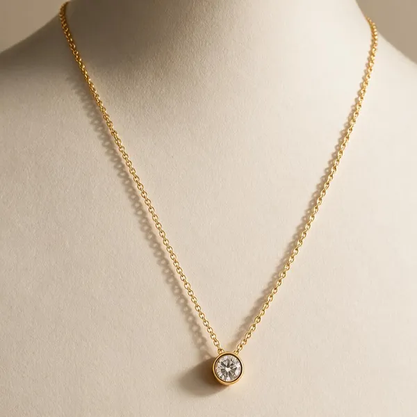 Gold_Stainless_Steel_Classic_Bezel_Solitaire_Necklace_For_Women
