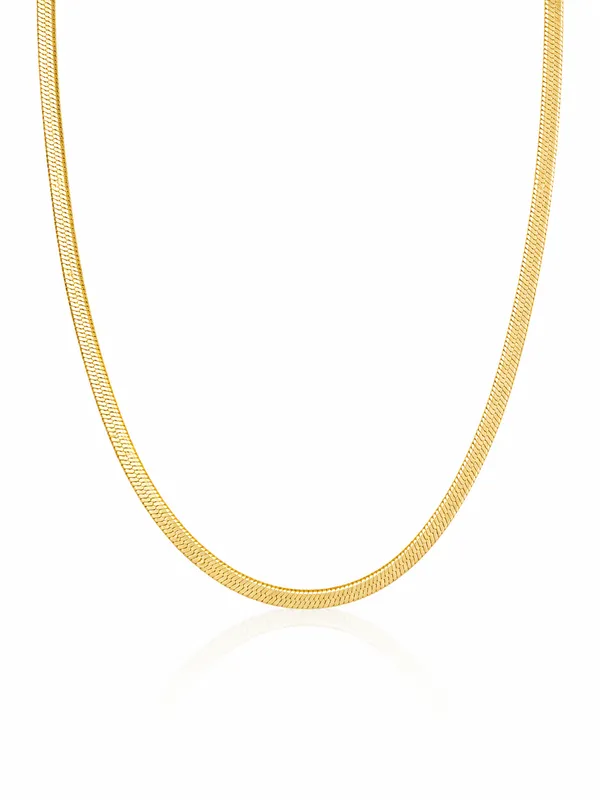 Gold_Stainless_Steel_Classic_Snake_Chain_Necklace_For_Women