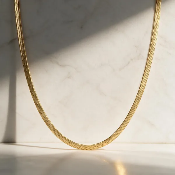 Gold_Stainless_Steel_Classic_Snake_Chain_Necklace_For_Women