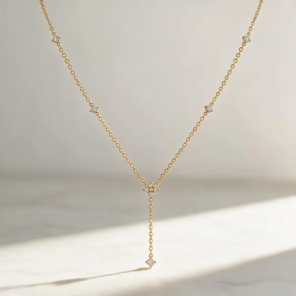 Gold_Stainless_Steel_Dainty_Flower_Lariat_Necklace_For_Women