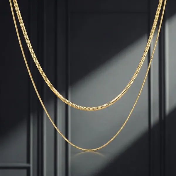 Gold_Stainless_Steel_Everyday_Harmony_Layered_Necklace_For_Women