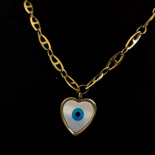 Gold_Stainless_Steel_Evil_Eye_Heart_Charm_Necklace_For_Women