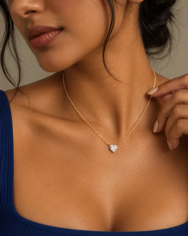 Gold_Stainless_Steel_Floating_Cz_Heart_Solitaire_Necklace_For_Women