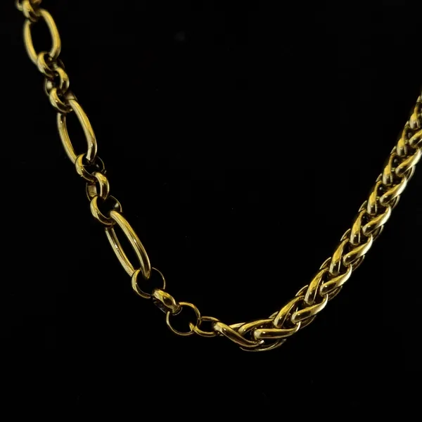 Gold_Stainless_Steel_Fusion_Link_Necklace_For_Women