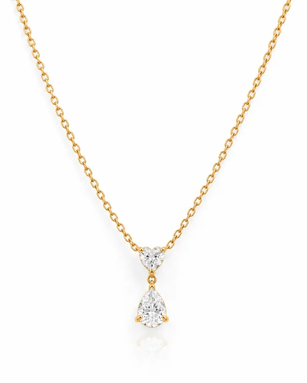 Gold_Stainless_Steel_Heart_Pear_Cz_Drop_Pendant_Necklace_For_Women