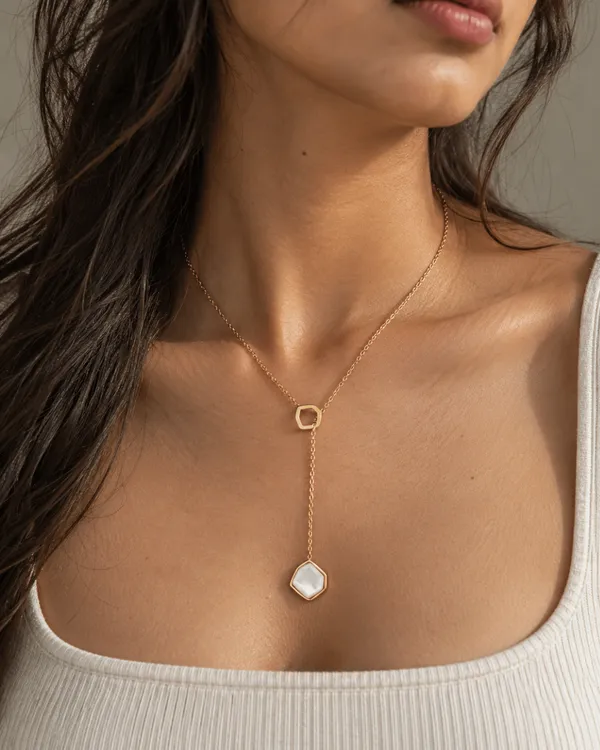 Gold_Stainless_Steel_Hexagon_Pearl_Lariat_Necklace_For_Women