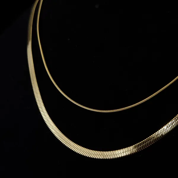 Gold_Stainless_Steel_Luxe_Serpentine_Duo_Necklace_Set_For_Women
