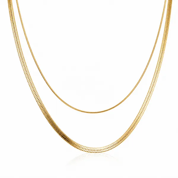 Gold_Stainless_Steel_Luxe_Serpentine_Duo_Necklace_Set_For_Women
