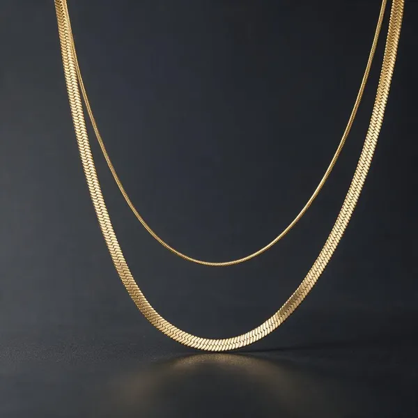 Gold_Stainless_Steel_Luxe_Serpentine_Duo_Necklace_Set_For_Women