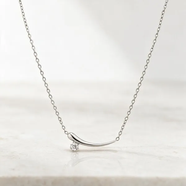 Gold_Stainless_Steel_Molten_Curve_Solitaire_Pendant_Necklace_For_Women