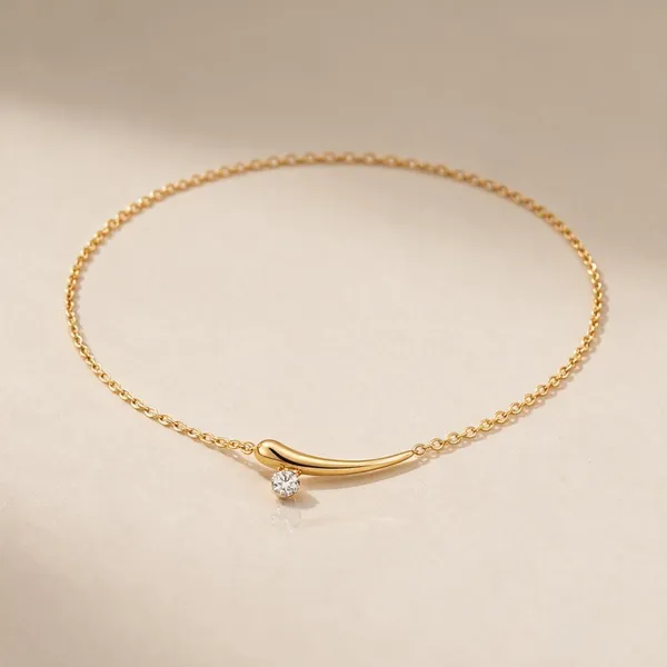 Gold_Stainless_Steel_Molten_Curve_Solitaire_Pendant_Necklace_For_Women