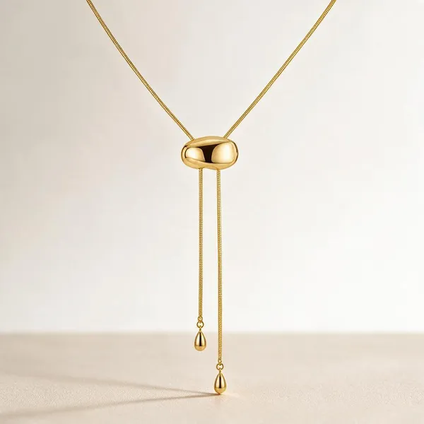 Gold_Stainless_Steel_Molten_Orb_Bolo_Lariat_Necklace_For_Women
