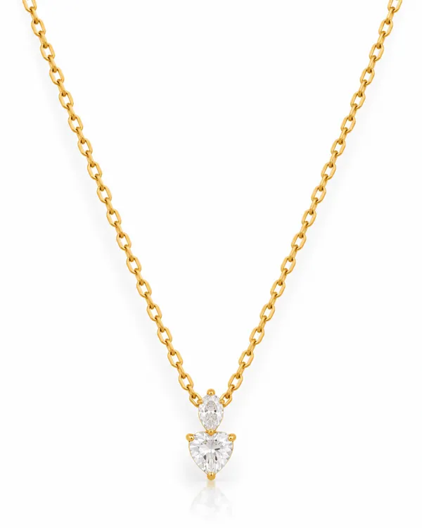 Pear_&_Heart_CZ_Double_Drop_Necklace
