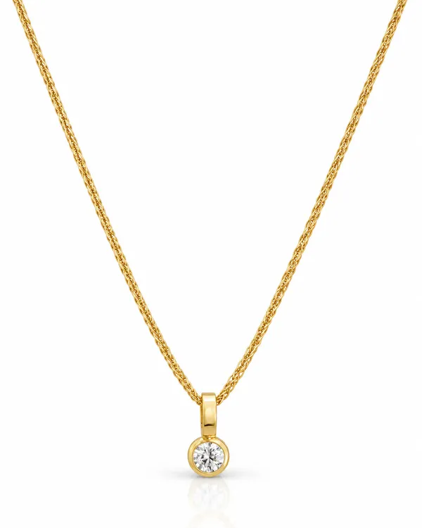 Round_CZ_Bezel_Solitaire_Wheat_Chain_Necklace