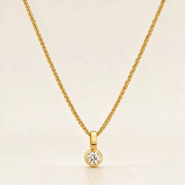 Gold_Stainless_Steel_Round_Cz_Bezel_Solitaire_Necklace_For_Women