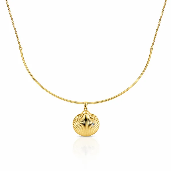 Gold_Stainless_Steel_Sculpted_Shell_Torque_Choker_For_Women