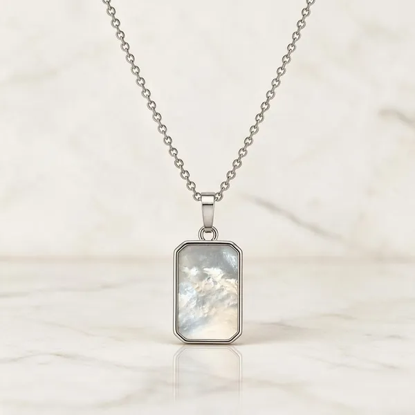 Gold_Stainless_Steel_Agate_Charm_Necklace_For_Women