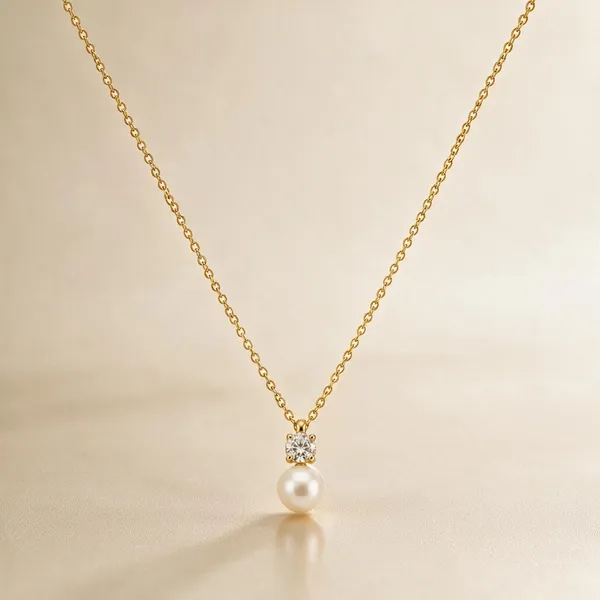 Gold_Stainless_Steel_Pearl_Drop_Necklace_For_Women