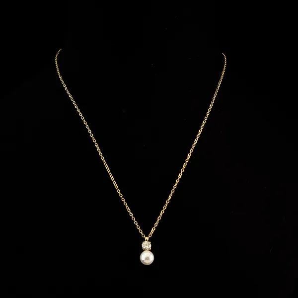 Gold_Stainless_Steel_Pearl_Drop_Necklace_For_Women