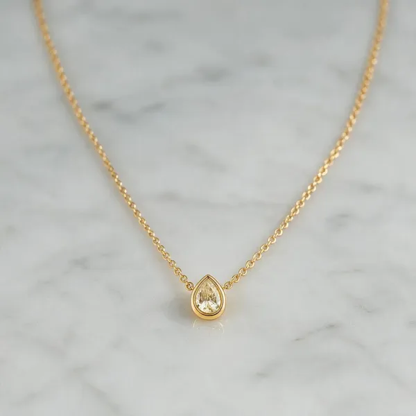 Gold_Stainless_Steel_Teardrop_Pendant_Necklace_For_Women