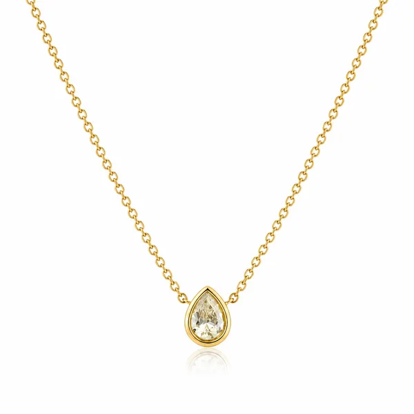 Gold_Stainless_Steel_Teardrop_Pendant_Necklace_For_Women