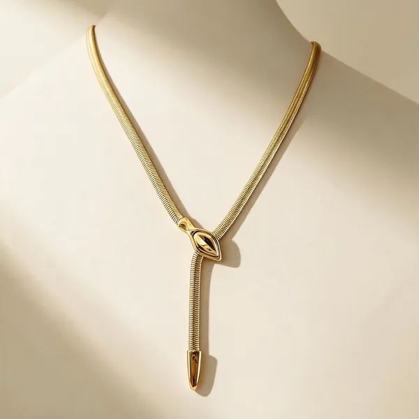 Gold_Stainless_Steel_Serpentine_Lariat_Choker_For_Women