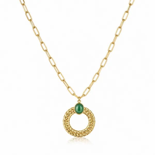 Gold_Stainless_Steel_Serpentine_Portal_Necklace_For_Women
